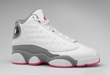 pink white and gray jordans