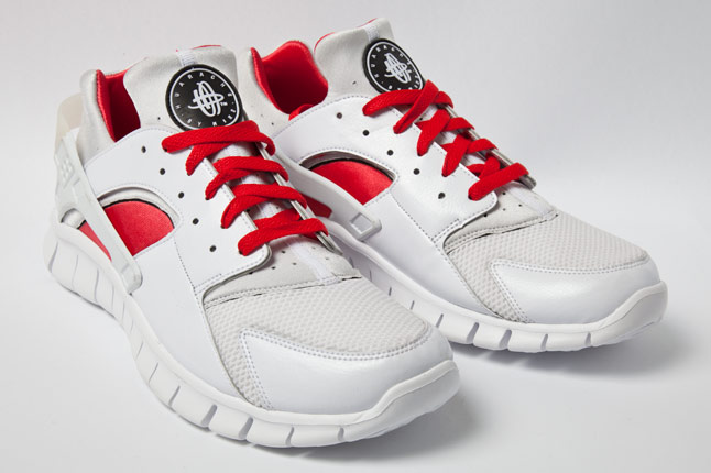 Nike Huarache Free 2012 Wht Red 3 4 1