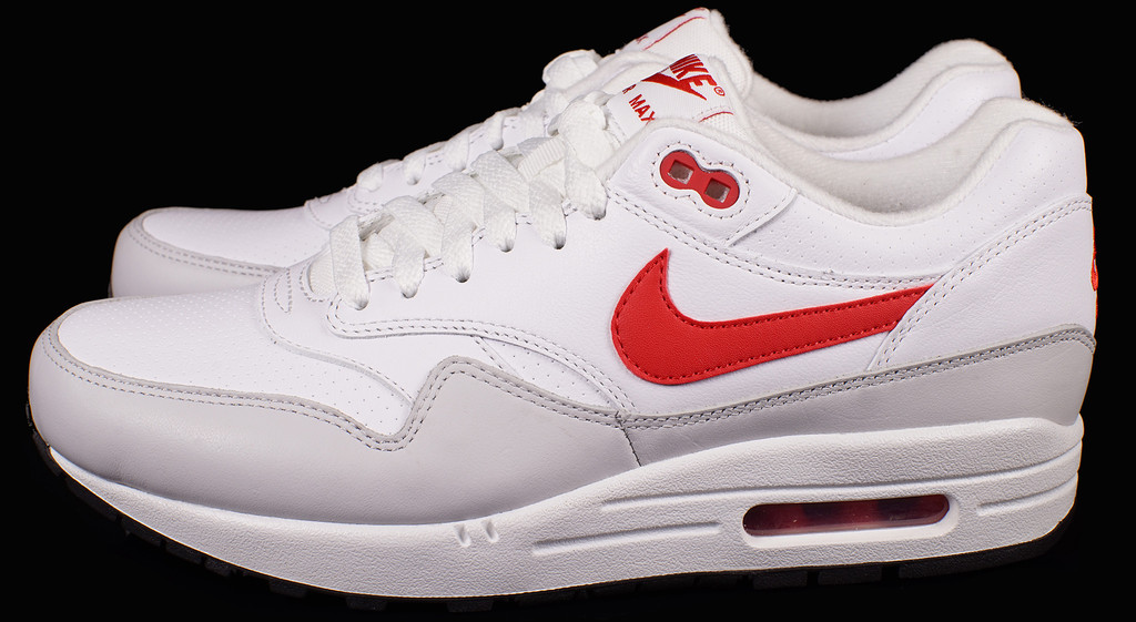 nike air max 1 leather white university red neutral grey