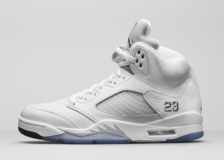 Air Jordan V White Metallic Silver 2015 - Le Site de la Sneaker