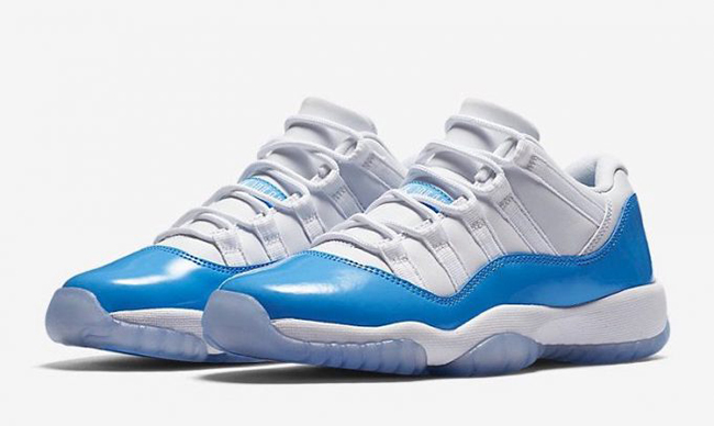 low top blue and white 11s