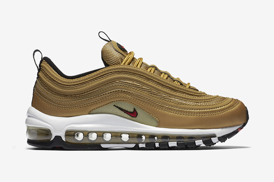 gold nike 97s