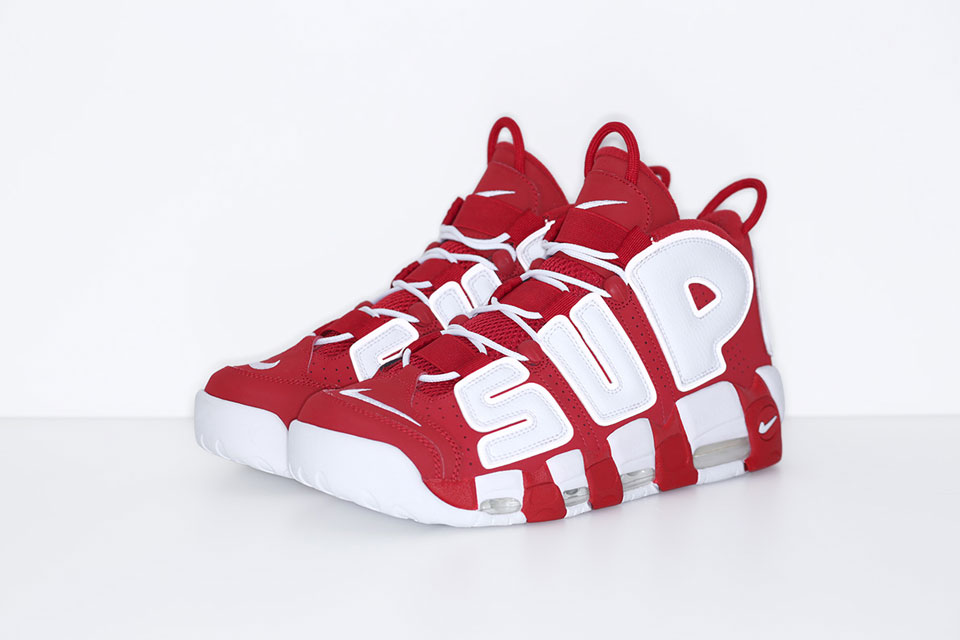 Supreme x Nike Air More Uptempo Red 