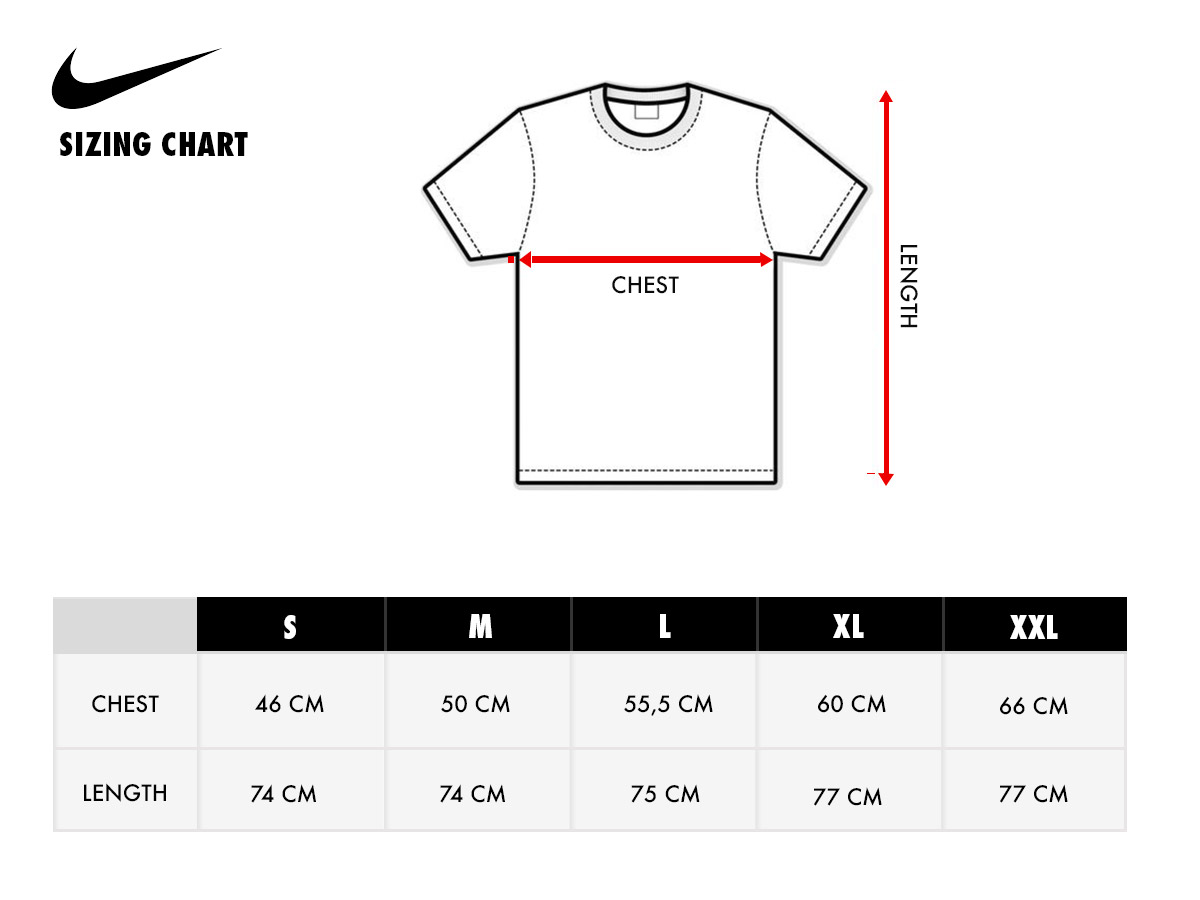 Nike Sizing Chart Men