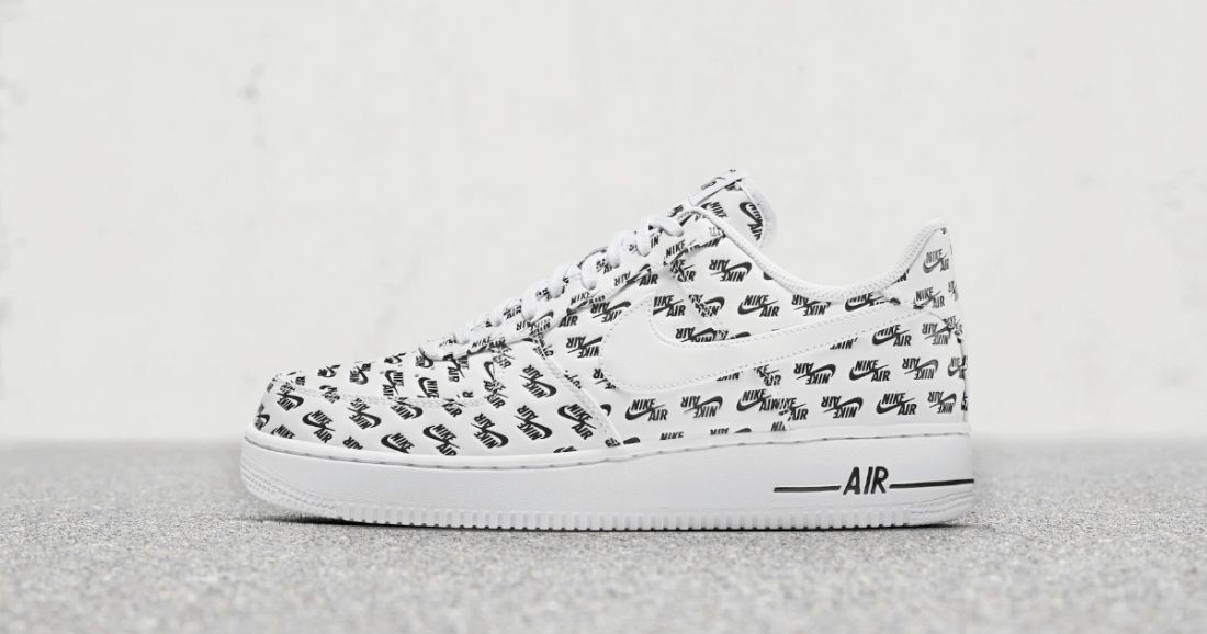 nike air force 1 all over logo white