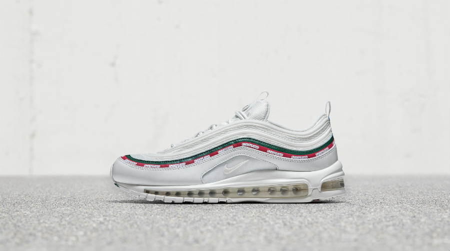 white undefeated air max 97