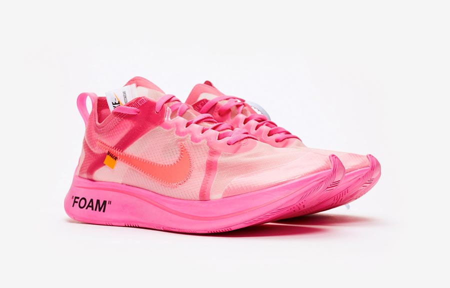 off white x nike zoom fly pink