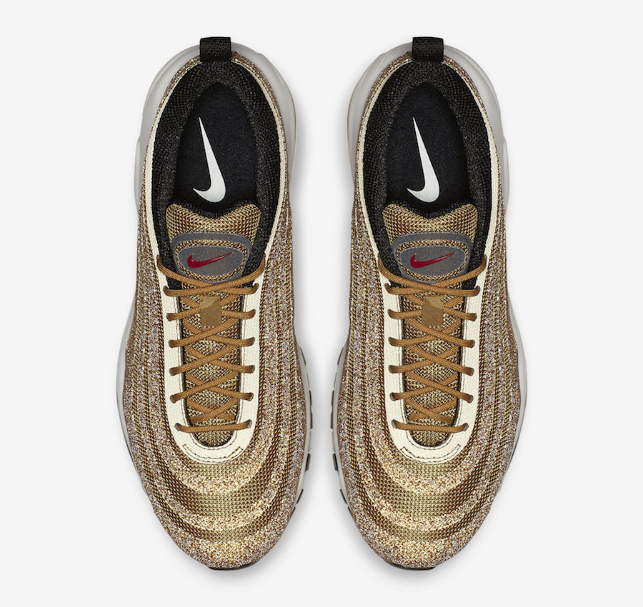 erupción Horizontal Cariñoso Nike Air Max 97 Gold Swarovski Crystal - Le Site de la Sneaker