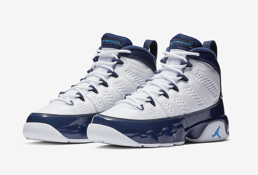 navy blue and white 9s
