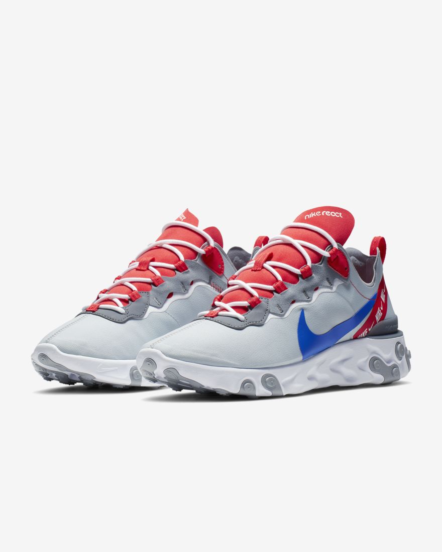 nike react element 55 grey and red