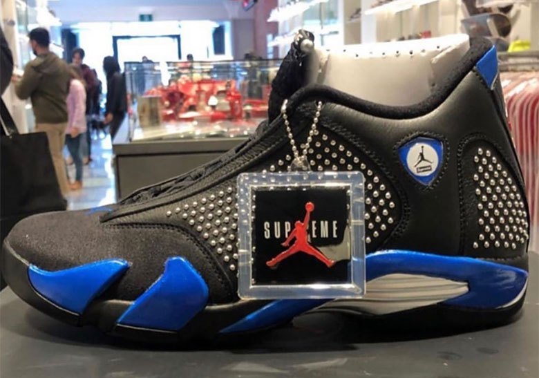 Supreme x Air Jordan 14 Black Blue 