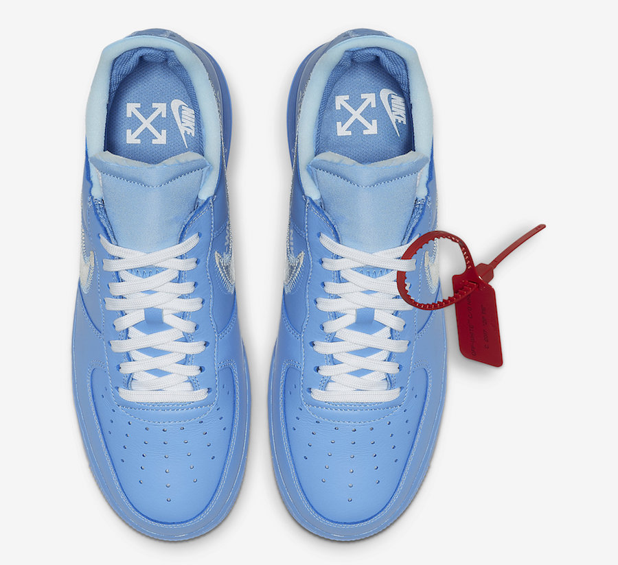 off white nike air force blue