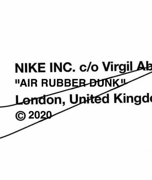 nike air rubber dunk off white 530x630
