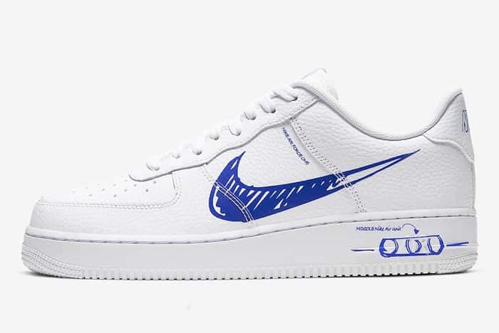 white and blue airforces