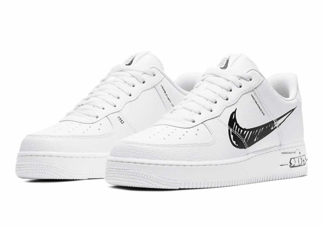 air force one white with black swoosh