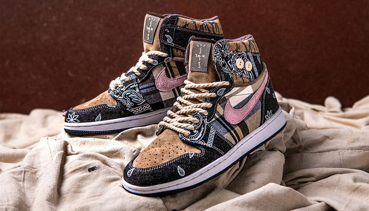 Travis Scott x Air Jordan 1 "Bandana" Custom - Le Site de la Sneaker