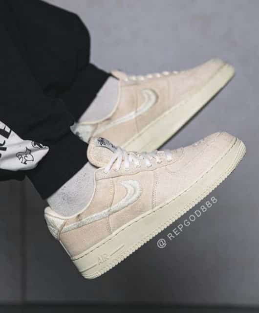 stussy nike air force 1 low fossil stone 3 530x640