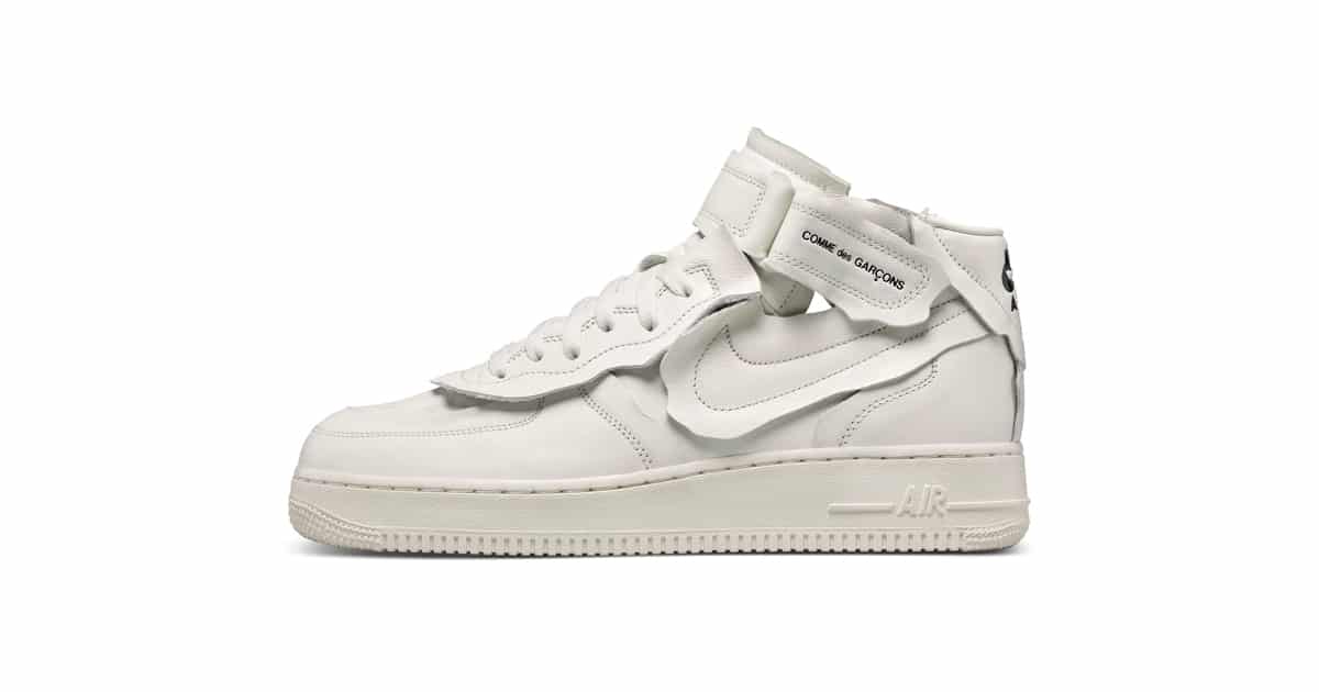 white nike air force 1 comme des garcons