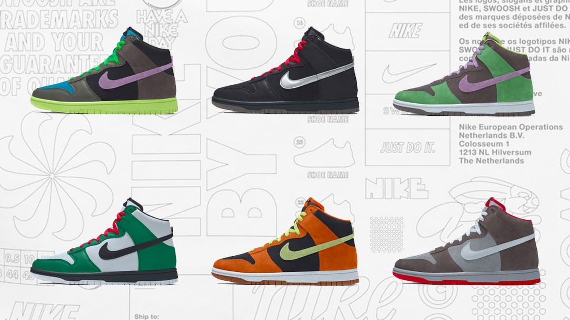 nike dunk high by you banner